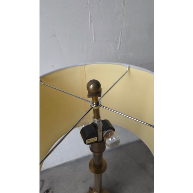 Metal Mid Century Aged Brass Table Lamps by Hart Associates - A Pair For Sale - Image 7 of 10