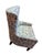 Transitional Ikat-Style Upholstered Wing Armchairs, a Pair For Sale - Image 4 of 8