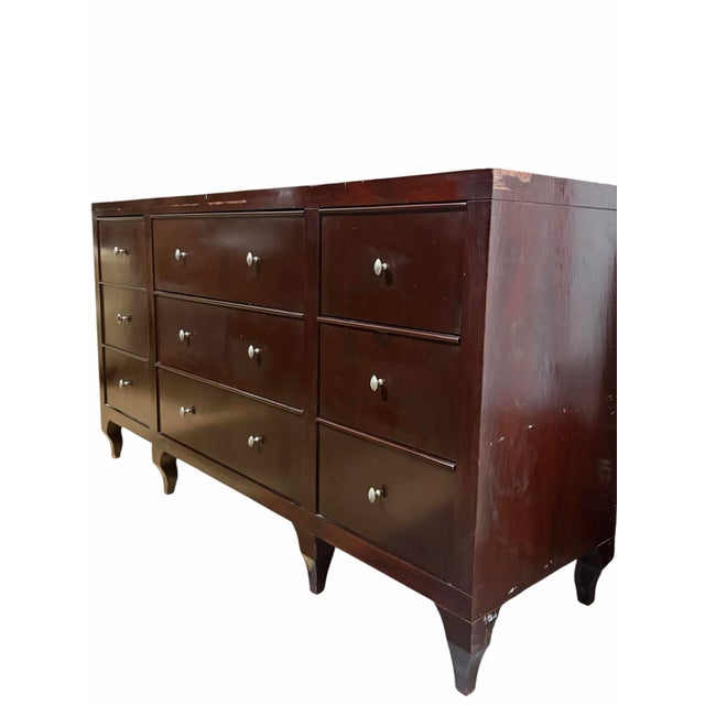 Offered here is a custom built chest of drawers in the manner of Barbara Barry for Baker Furniture. Made of solid...