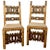 A set of eight finely carved and gilt dining chairs, all finely distress paint decorative with original horsehair seats....