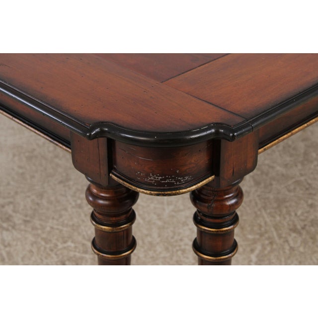 1990s Hickory White Mahogany 8 Leg Dining Table For Sale - Image 5 of 15