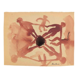 Mino Maccari, The Round Dance, 1940s, Watercolor For Sale