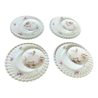 French Porcelain Dinnerware Service from Haviland Limoges, 1950s, Set of 12 For Sale