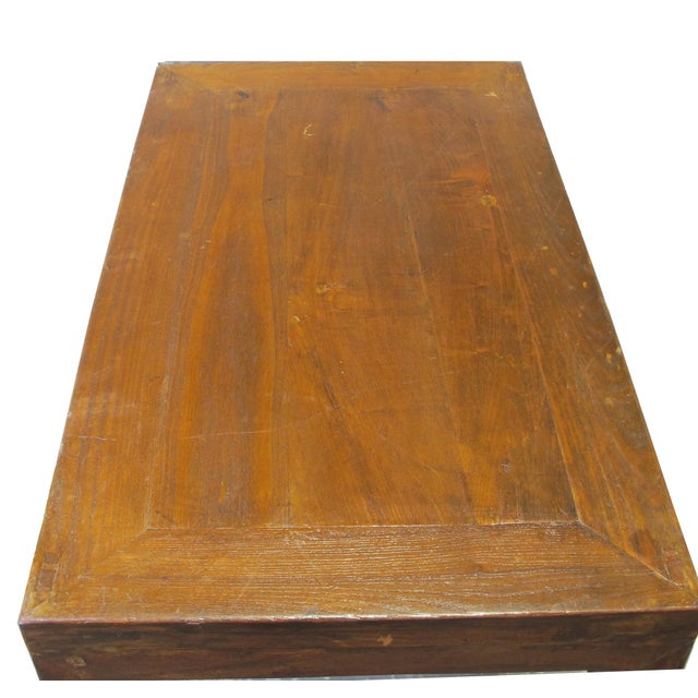 Brown 19th Century Square-Corner Side Table For Sale - Image 8 of 10