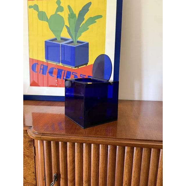 1970s Space Age Blue Plastic Ice Bucket by Cini & Nils for Studio Opi, Italy, 1970s For Sale - Image 5 of 18