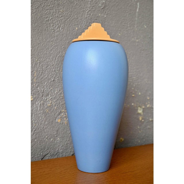 1980s Modernist French Ceramic Covered Vase from Saint Clement, 1980s For Sale - Image 5 of 7