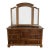 Late 20th Century Cherry Dresser With Trifold Mirror For Sale