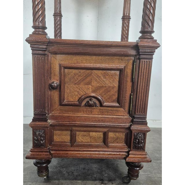 Wood Henry II Walnut Bedside Table For Sale - Image 7 of 9
