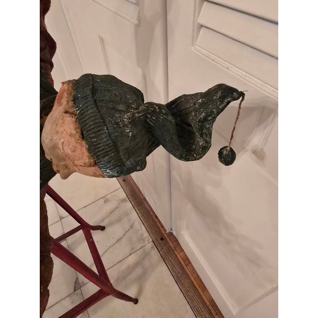 Blue Vintage Mid Century Folk Art Sculpture of Falling Figure For Sale - Image 8 of 15