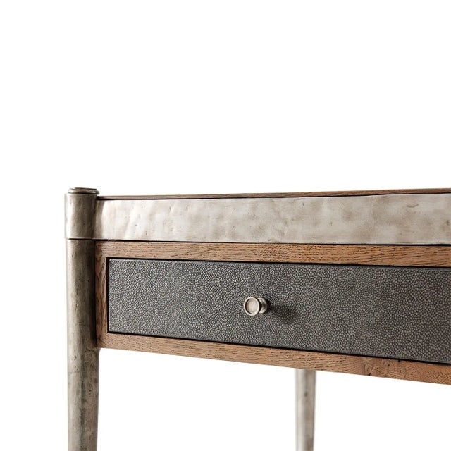 Wood Modern Industrial Writing Desk For Sale - Image 7 of 9