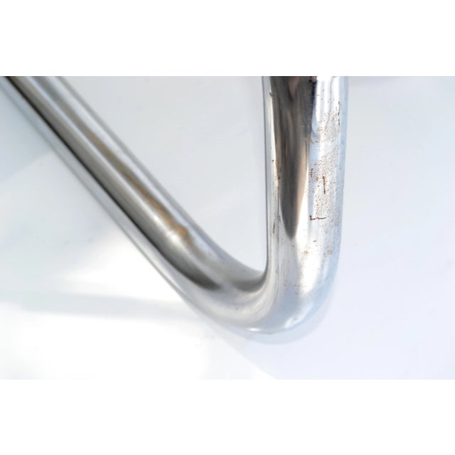 6 Brody Seating Company Usa Mid-Century Modern Chrome Cantilever Dining Chairs For Sale - Image 12 of 13