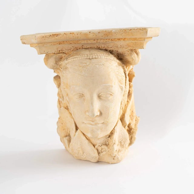Traditional Vintage Goddess Plaster Wall Shelf For Sale - Image 3 of 9