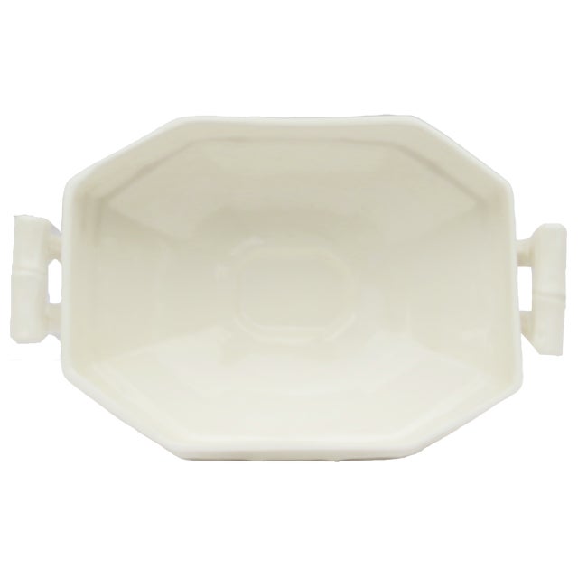 Vintage Chinoiserie Faux Bamboo Soup Tureen For Sale - Image 4 of 9