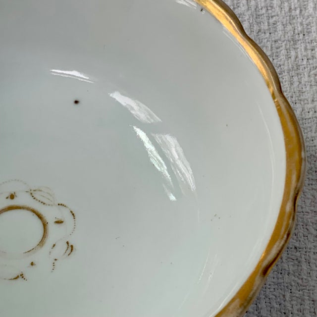 Antique Russian Gardner Porcelain Bowl, Cobalt Blue Floral, Gilt, Moscow, 7", C. 1880 For Sale - Image 15 of 17