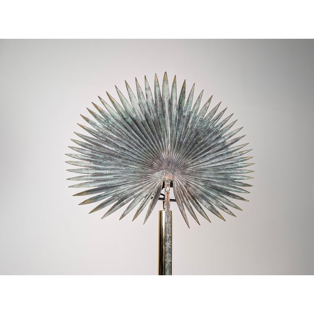 Mid-Century Modern Fan Palm Bronze and Brass Floor Lamp from Valenti, 1970s For Sale - Image 3 of 17