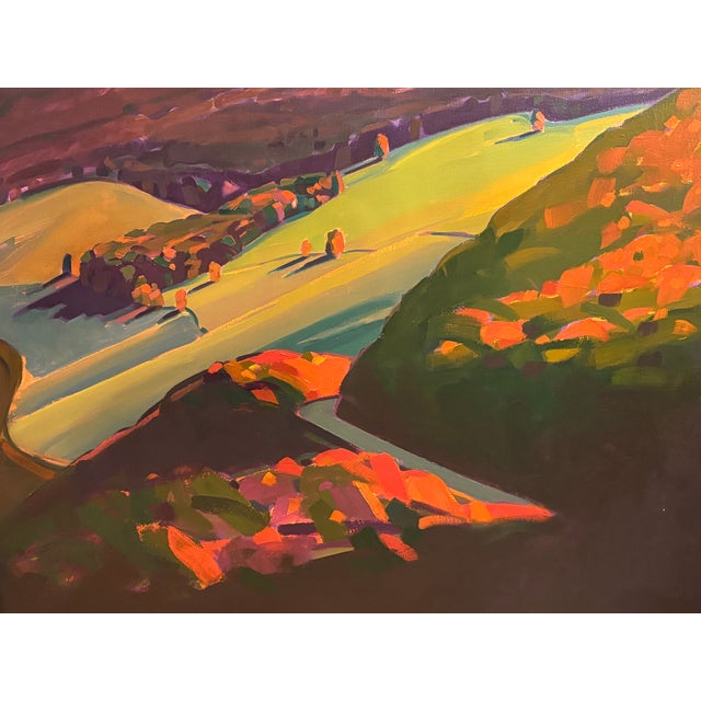 Mid 20th C. American Original Oil on Canvas - Large Mountain Valley Landscape For Sale - Image 13 of 15