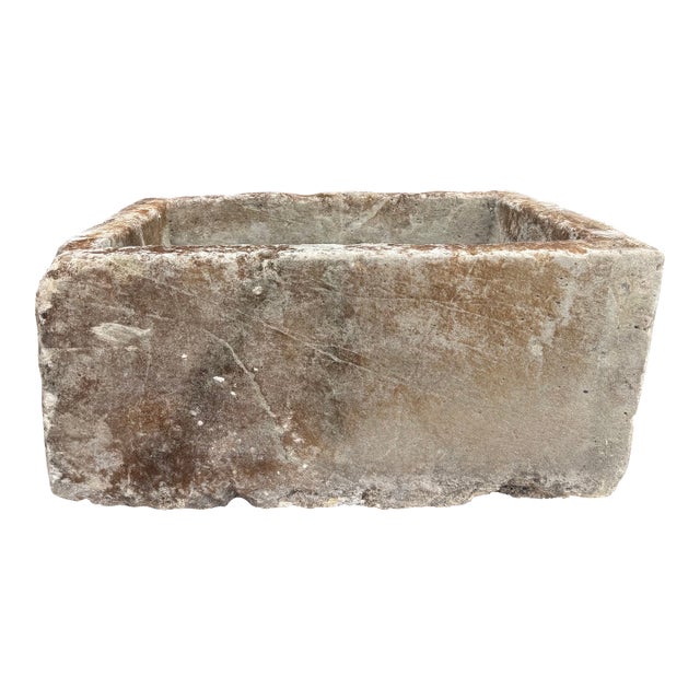 Antique Limestone Trough 51626b 35"w For Sale