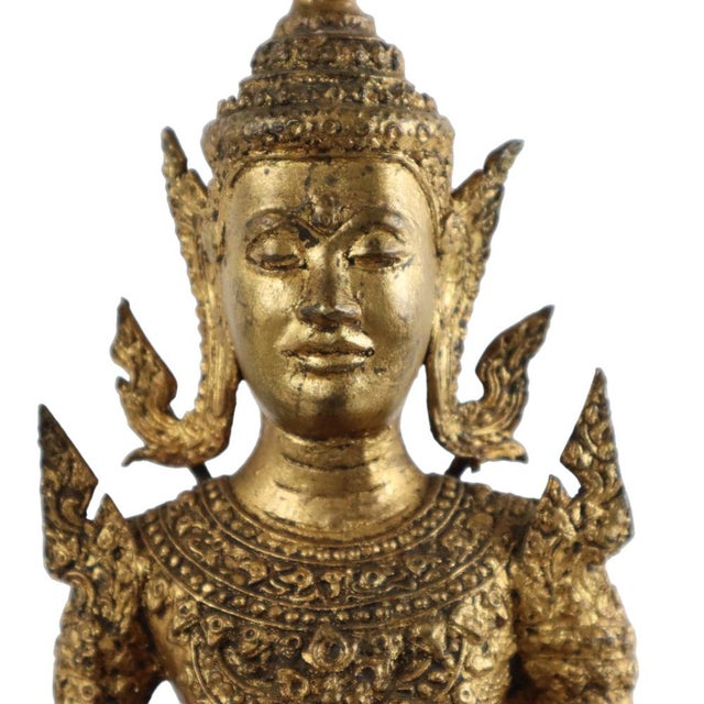 Thai Artist, Large Bronze Buddha, 1800s, Bronze and Gold Leaf For Sale - Image 11 of 12