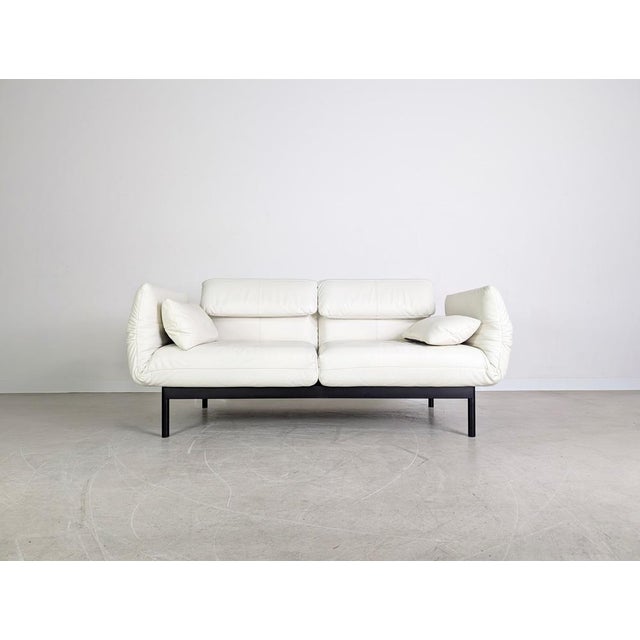 Postmodern Plura 2-Seater Sofa in Light Beige Leather from Rolf Benz For Sale - Image 3 of 13