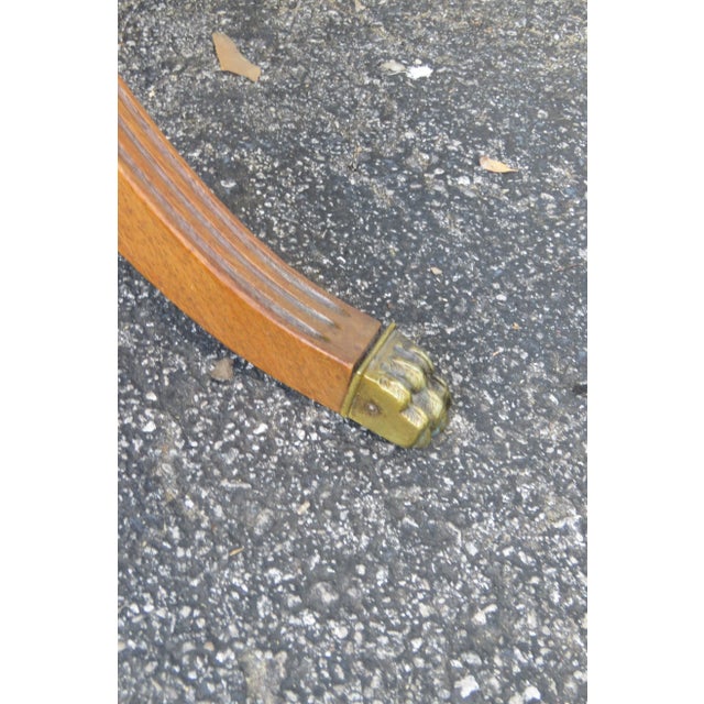 1940s 1940s Mahogany Claw Feet Low Side End Table For Sale - Image 5 of 11