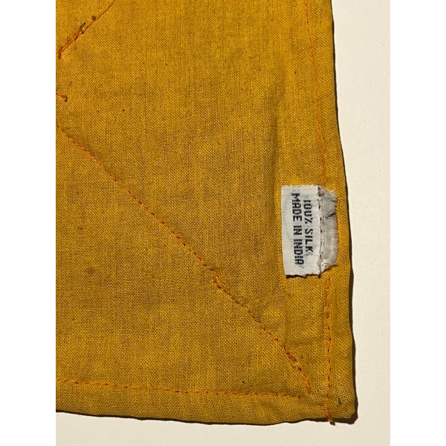 Exquisite Ornate Vintage Indian Hand Embroidered Beaded Silk Bed Throw Tapestry For Sale In Los Angeles - Image 6 of 7