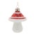 Contemporary Glittered Glass Mushroom Ornament (Set of 6) For Sale - Image 3 of 5