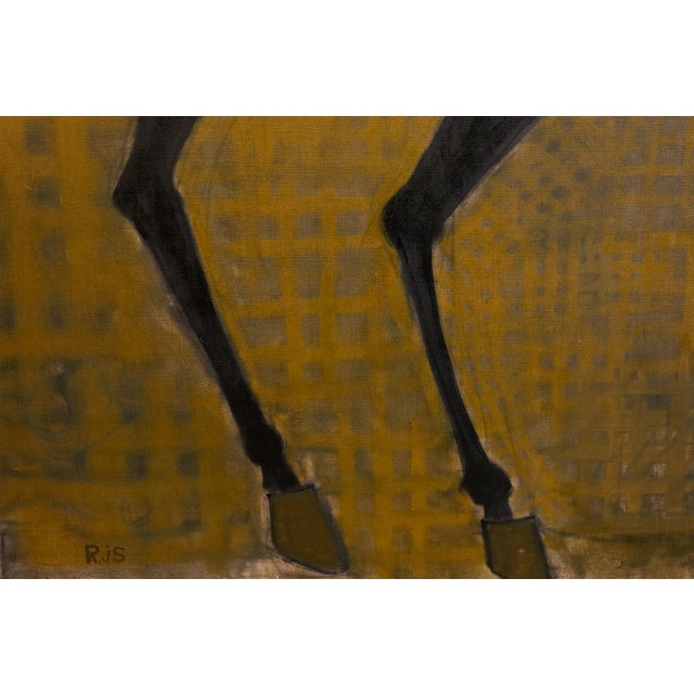 Large Contemporary Equestrian Oil Painting. Horse Painting 220 X 180 Cm (Goya) For Sale - Image 6 of 7