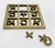 Vintage Mirrored Brass Tic Tac Toe Game Board For Sale - Image 4 of 6