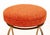 Late 20th Century Modern Orange Upholstered Swivel Stools, 3 For Sale - Image 5 of 6