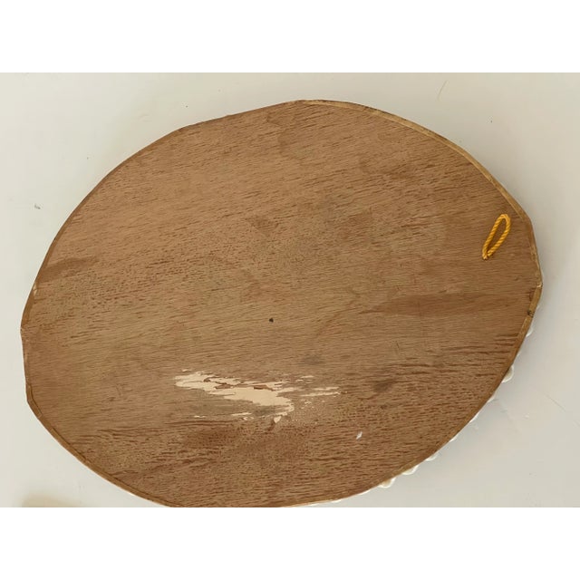 Antique Sailors Valentines Cape Code Sea Shell Oval Mirror For Sale - Image 4 of 4