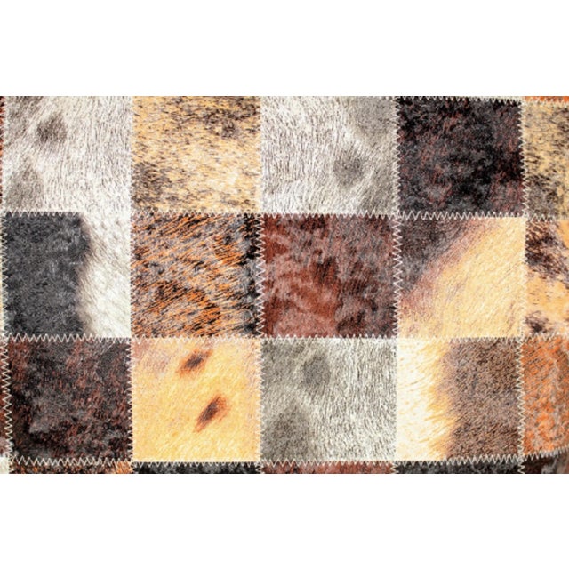 Farmhouse Contemporary Cowhide Leather Pillow Cover For Sale - Image 3 of 10