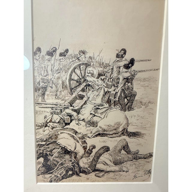 Up for sale is an original 19th century antique Henri Pille military battle scene drawing done in pen and ink. This unique...