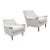 Pair of His and Hers Tufted Accent Chairs Pearsall Style For Sale