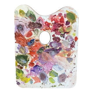 Vintage Artist’s Oil Paint Palette For Sale