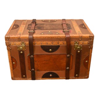 Vintage Travel Trunk in Copper For Sale