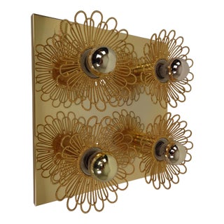 Space Age JBS Brass Sconce by Joseph Brumberg, 1960s For Sale
