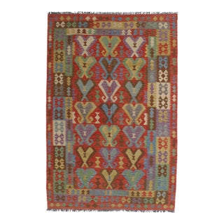 Handwoven Tribal Kilim Rug 6'7" X 9'10" For Sale