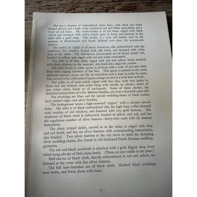 Dutch Folk Couple in Vibrant Marriage Dress from Marken, 1932, Paper For Sale - Image 9 of 10