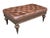 This elegant vintage leather ottoman bench embodies classic English design with a rich, timeless presence and exceptional...
