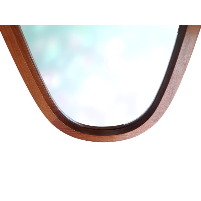 1960s Mid-Century Modern Danish Teak Mirror, 1960s For Sale - Image 5 of 9