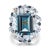 14K Yellow Gold 10 x 14 mm Natural Topaz｜London Blue｜Emerald-Cut｜Eye Clean Topaz CTW: 10.00 4 x 6 mm Natural...