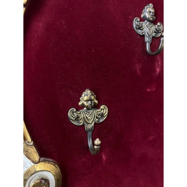 French Four Hook Ornate Carved Coat Rack For Sale - Image 6 of 9