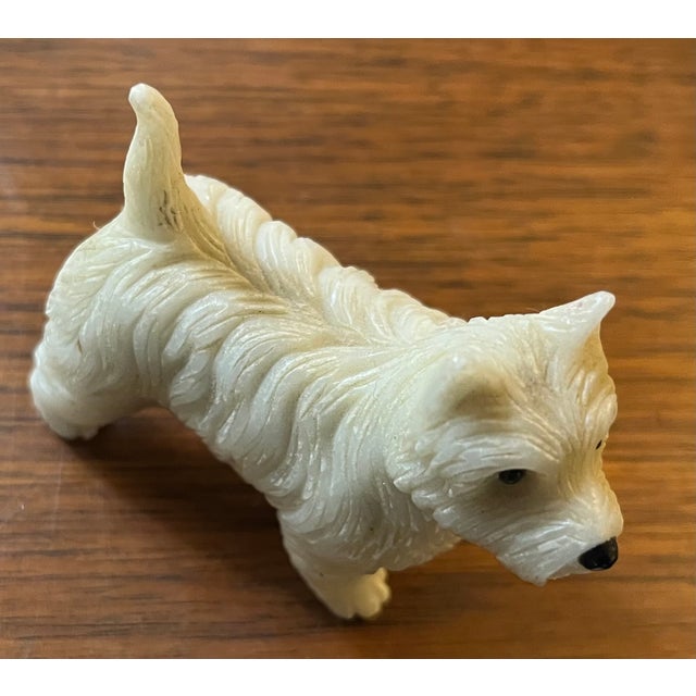 Carved Hardstone Dog Figure of a West Highland Terrier For Sale - Image 16 of 18