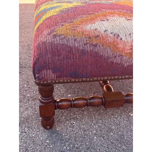 Mid 20th Century Kilim Ottoman For Sale - Image 9 of 17