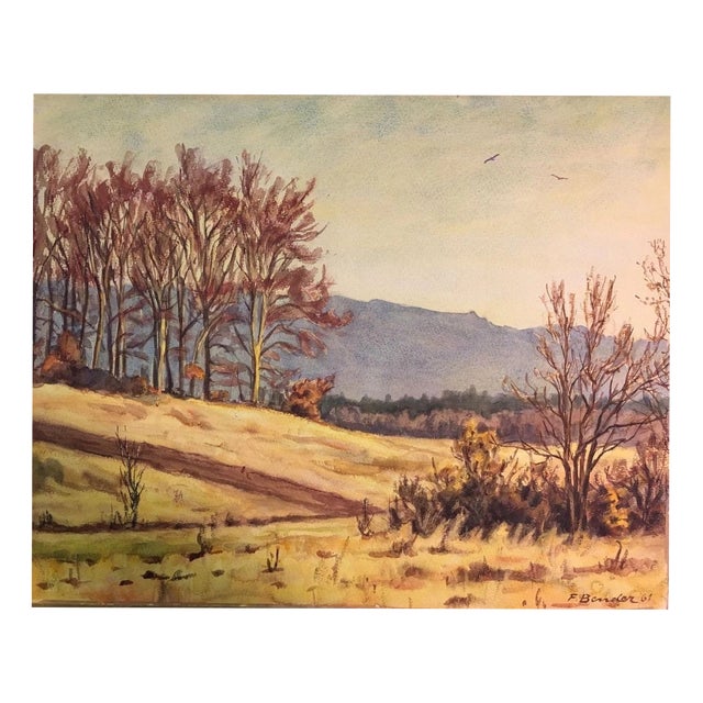 Bender Fritz, Erdbach Breitscheid Central Hesse Landscape, 1961, Oil on Canvas For Sale