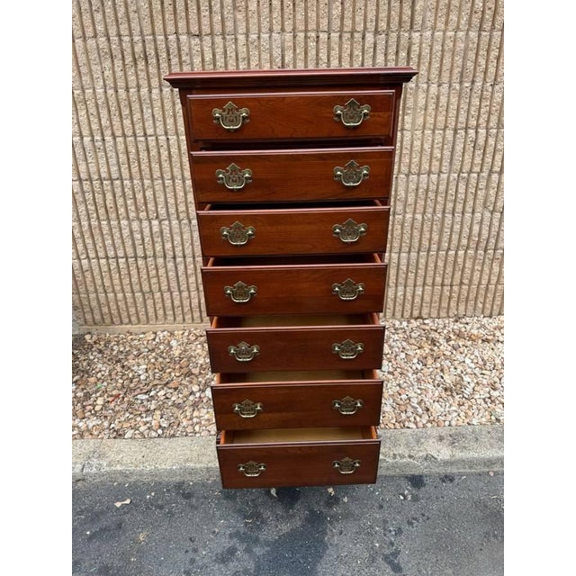 Knob Creek for Ethan Allen Chippendale Style Solid Cherry Lingerie Chest. For Sale - Image 4 of 11