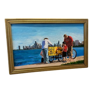 El Paletero- Original Painting, Framed For Sale