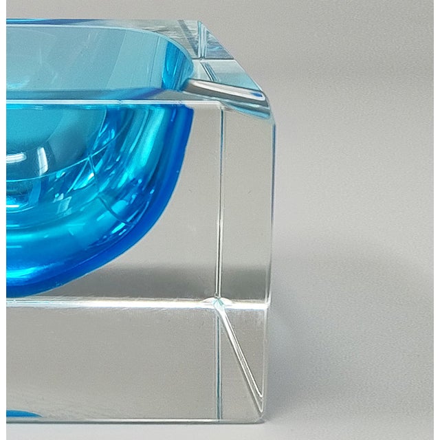 Blue Ashtray by Flavio Poli for Seguso. Italy, 1960s For Sale - Image 6 of 7