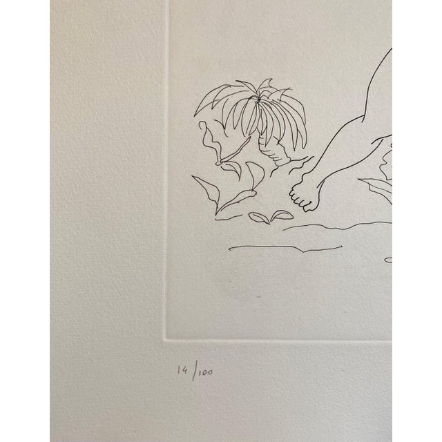 Paint Enrico Baj Italian Surrealist Aquatint Etching Enrico Baj Pop Art Nude Mod Cherubs Angels c.1980's For Sale - Image 7 of 8