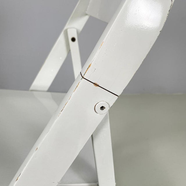 Mid-Century Modern Italian Grey Wood Folding Chair Tric attributed to Castiglioni for Hille, 1960s For Sale - Image 11 of 18